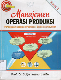 Manajemen operasi Produksi Pencapaian Sasaran Organisasi Berkesinambungan