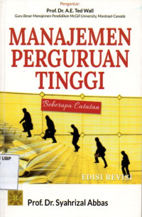 Manajemen Perguruan Tinggi: Beberapa Catatan