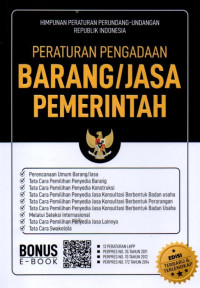 Peraturan Pengadaan Barang / Jasa Pemerintah