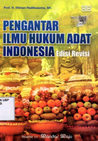 Pengantar Ilmu Hukum Adat Indonesia