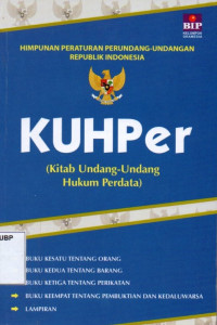 KUHPer: Kitab Undang-Undang Hukum Perdata